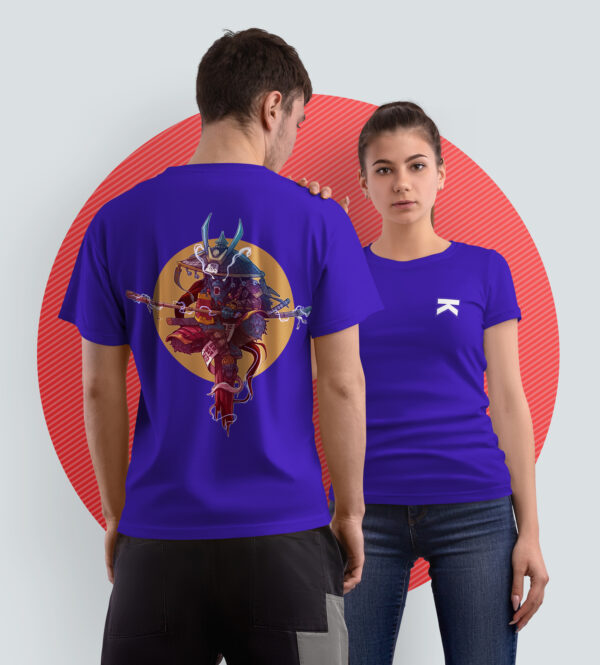 ANGRY-MONKEY_BLUE_A3 Printed T-Shirt