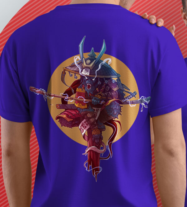 ANGRY-MONKEY_BLUE_A3 Printed T-Shirt