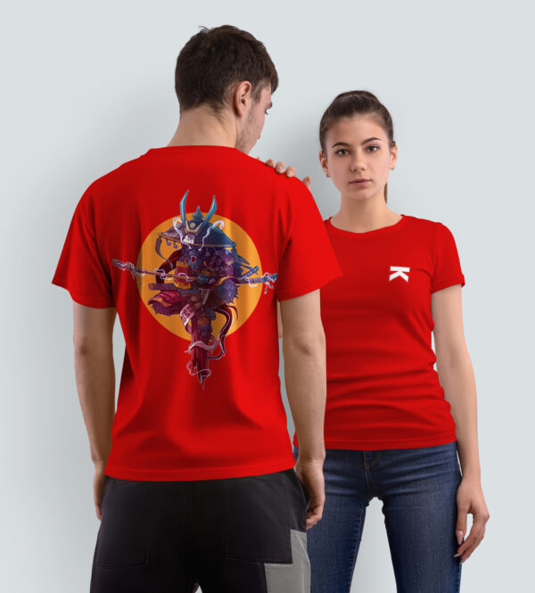 ANGRY-MONKEY_RED_A3 Printed T-Shirt
