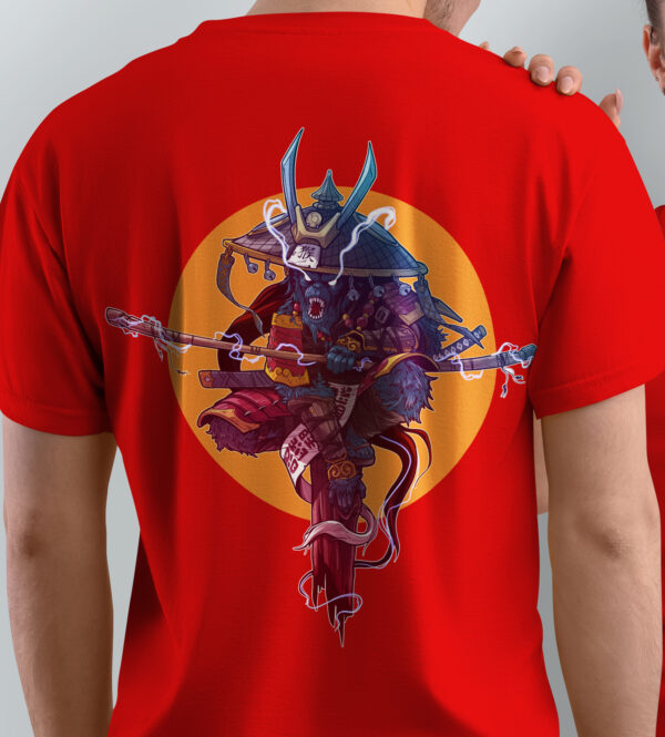 ANGRY-MONKEY_RED_A3 Printed T-Shirt