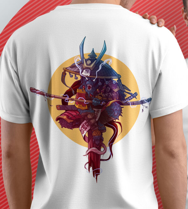 ANGRY-MONKEY_WHITE_A3 Printed T-Shirt